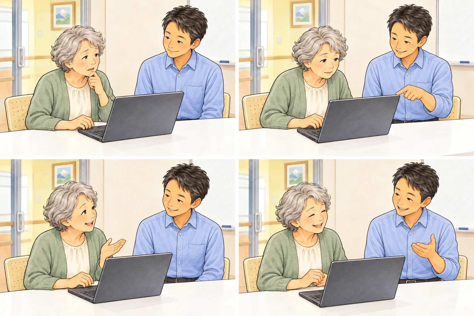 会話のイラスト 1コマ目